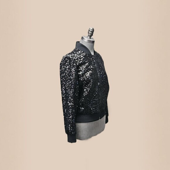 Banana Republic Sequin Bomber Jacket - Picture 2 of 4